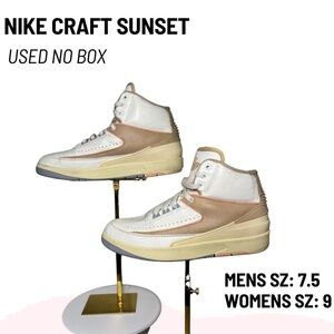 Nike Air Jordan 2 Craft Sunset Used Mens 9.5 Women's 7